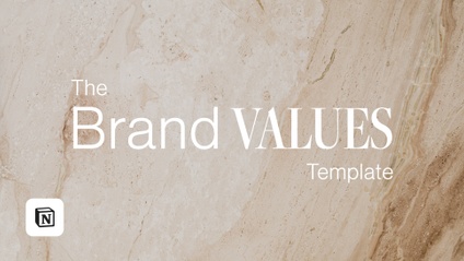 Product image for Brand Values Template