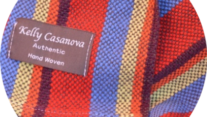 Product image for Happy Fibonacci Towels on a rigid heddle loom
