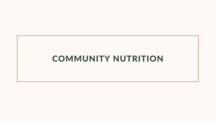 Product image for Community Nutrition