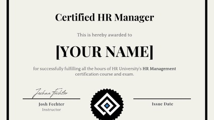 Product image for HR Management Certification