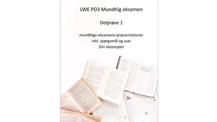 Product image for LWE PD3 Mundtlig eksamen - Delprøve 2 (PD3 sommer 2025)