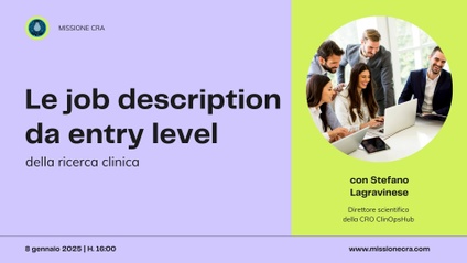 Product image for Le job description da entry level della ricerca clinica