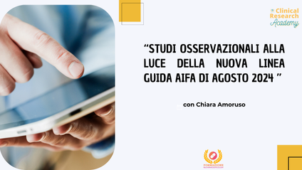 Product image for Studi osservazionali alla luce della nuova linea guida AIFA di Agosto 2024