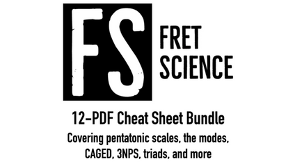 Product image for Fret Science YouTube 12-PDF cheat sheet bundle