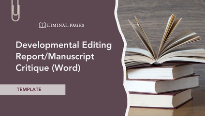 Product image for TEMPLATE: Developmental Editing Report/Manuscript Critique (Word)