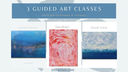 Product image for FUN TEXTURES - Acrylic Beginner Art Tutorial Bundle (3)