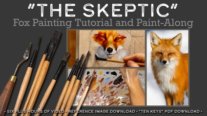 Product image for "The Skeptic" Fox Portrait Tutorial & Paint-Along
