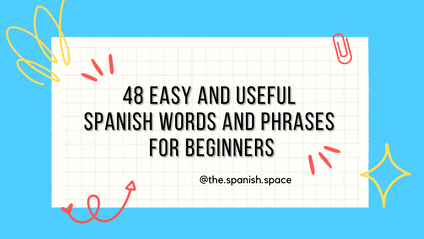 Product image for 48 easy and useful Spanish words and phrases for beginners