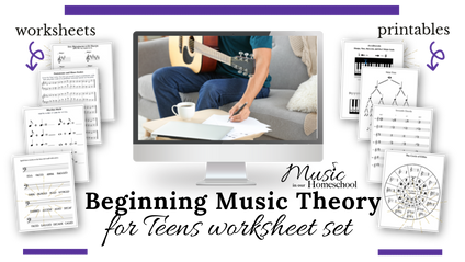 Product image for Beginning Music Theory for Teens worksheet set