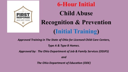 Product image for 6-Hr Child Abuse Recognition and Prevention (Initial Training)