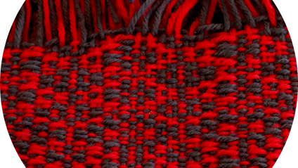Product image for Shadow Weave on a rigid heddle loom