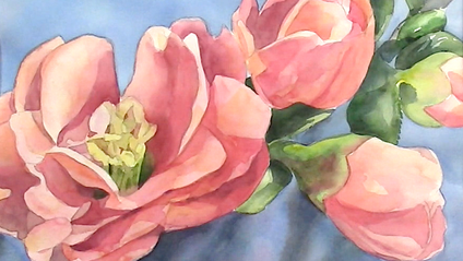 Product image for New! Japanese Quince Workshop Replay and Step-by-step lessons