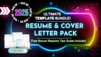 Product image for NEW 2025! Ultimate Resume & Cover Template Pack