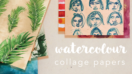 Product image for 50 Watercolour Collage Papers {NEW}
