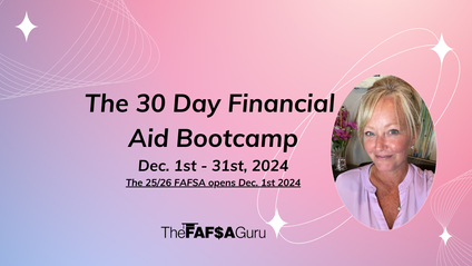 Product image for 30 Day Financial Aid Bootcamp - Dec. 2024