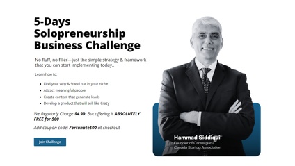 Product image for 5-Days Solopreneurship Business Challenge