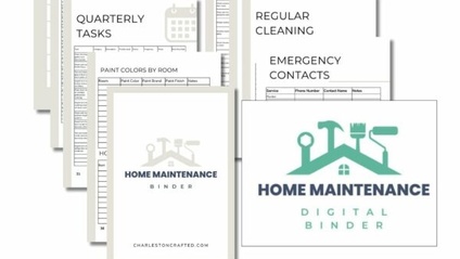 Product image for Home Maintenance Digital + Printable Binder BUNDLE