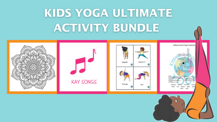 Product image for Kids Yoga Ultimate Activity Bundle | Flash Cards | Yoga Games | Yoga Songs