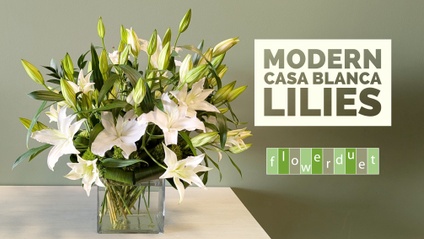 Product image for Flower Arranging Fridays: Modern Casa Blanca Lilies