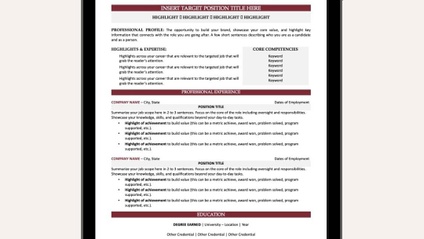 Product image for The Strategic Resume Template
