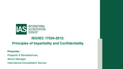 Product image for 3003-Understanding ISO/IEC 17024 for Personnel Certification Webinar 3 Impartiality and Confidentiality