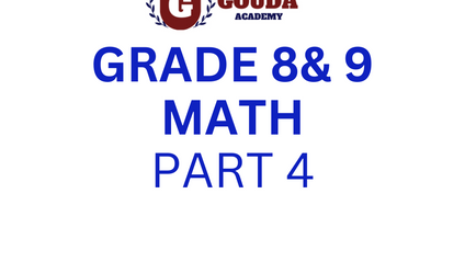 Product image for Grade 8 & 9 Math Course Part 4