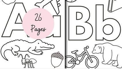Product image for  26 Alphabet Coloring Pages | Preschool /Kindergarten / Homeschool