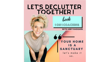Product image for 1-on-1 Decluttering Coaching with Abby Haggard 