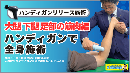 Product image for ハンディガンで全身施術【大腿 下腿 足部】下肢の筋肉リリース編｜大腿四頭筋・ハムストリングなど運動の主要筋から足部の細かい筋肉 全40筋