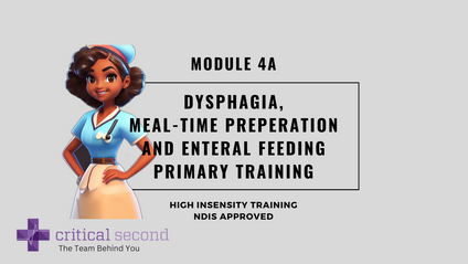 Product image for Critical Second Primary Training, Module 4A - Dysphagia, Meal-Time Preparation and Enteral Feeding