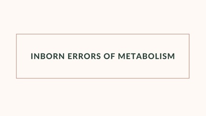 Product image for Inborn Errors of Metabolism