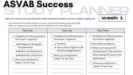 Product image for ASVAB Study Schedule- Higher Score in 30 Days