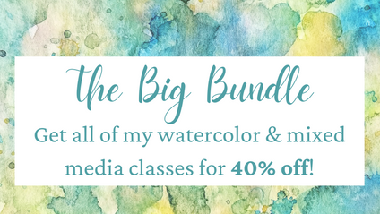 Product image for The Big Bundle! Get ALL of My Watercolor &amp; Mixed Media Classes for 40% Off!