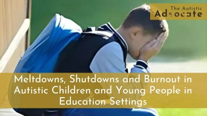 Product image for Meltdowns, Shutdowns and Burnout in Autistic Children and Young People in Education settings