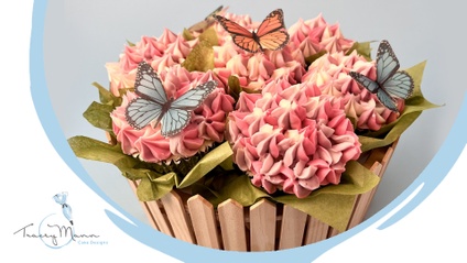 Product image for Beginner's Hydrangea Cupcake Arrangement