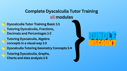 Product image for The Complete Dyscalculia Tutor Training (large bundle)