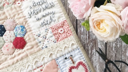 Product image for Happiness Mini Quilt PDF Pattern