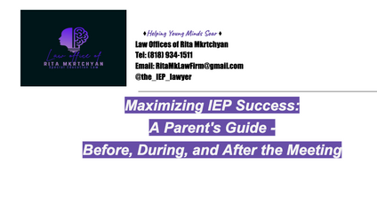 Product image for Maximizing IEP Success: A Parent's Guide - Before, During, and After the Meeting