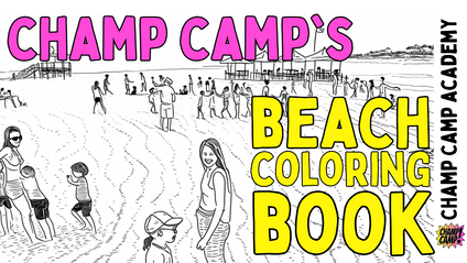 Product image for Champ Camp's Beach Coloring Book [70 PAGES!]