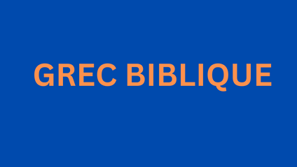 Product image for GREC BIBLIQUE