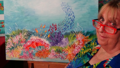 Product image for How to "Build Your Coral Reef" acrylic painting