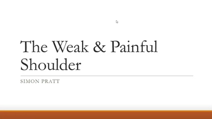 Product image for The Weak and Painful Shoulder