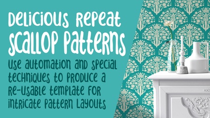 Product image for Delicious Repeat Scallop Patterns in Illustrator