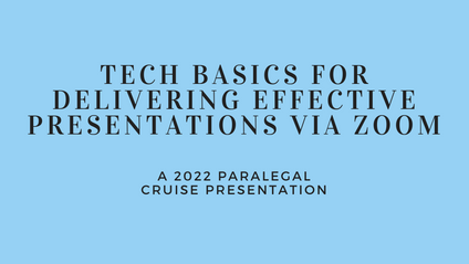 Product image for Tech Basics for Delivering Effective Presentations via Zoom