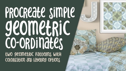Product image for PRO 040 - Procreate Simple Geometric Co-ordinate Patterns