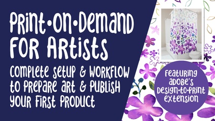 Product image for Watercolor Shower Curtain Set Up for POD