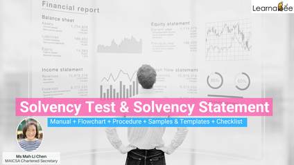 Product image for (English) SOLVENCY TEST & SOLVENCY STATEMENT: Manual + Flowchart + Procedure + Samples & Templates + Checklist