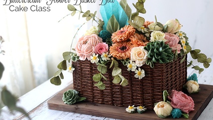 Product image for Buttercream Flower Basket Box