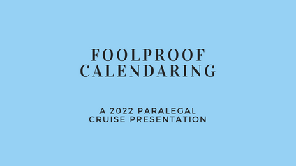 Product image for Foolproof Calendaring