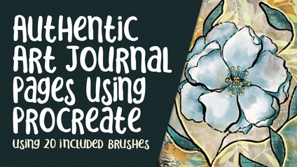 Product image for PRO 063 - Create an Authentic Mixed Media Art Journal Page in Procreate